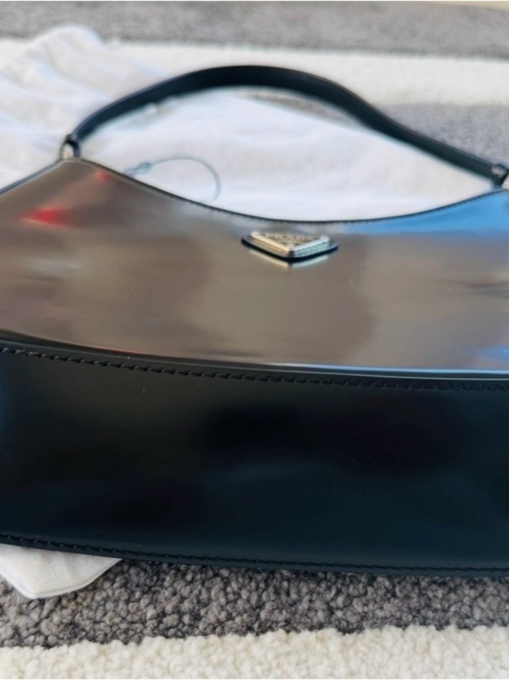 Prada Cleo Brushed Leather Shoulder Bag - Picture 8 of 14